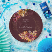 Assiettes En Carton Fête des mariées d'aquarelle Moody Moody Automne (Fête)