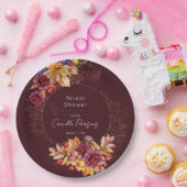 Assiettes En Carton Fête des mariées d'aquarelle Moody Moody Automne (Fête)