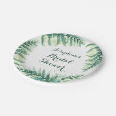 Assiettes En Carton Fête des mariées d'aquarelle verte (Angle)