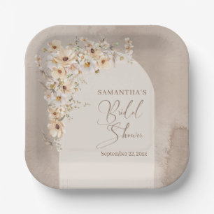 Assiettes En Carton Fête des mariées d'arc ivoirienne Fleur sauvage mo