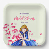 Assiettes En Carton Fête des mariées Dark Royal Blue Cocktail Gown (Recto)