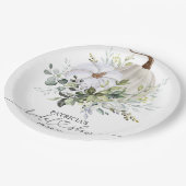 Assiettes En Carton Fête des mariées d'automne Citrouille verdoyante (Angle)