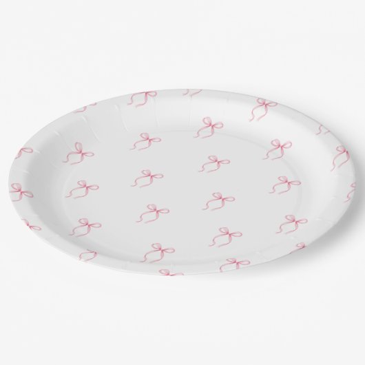 Assiettes En Carton Fête des mariées de cabot rose (Angle)