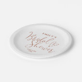 Assiettes En Carton Fête des mariées de calligraphie de script en terr (Angle)