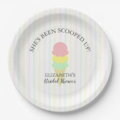 Assiettes En Carton Fête des mariées de crème glacée récupérée (Devant)