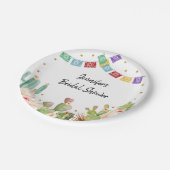 Assiettes En Carton Fête des mariées de Fiesta Cactus Boho (Angle)
