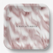 Assiettes En Carton Fête des mariées de Mariage en verre rose (Recto)