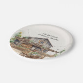 Assiettes En Carton Fête des mariées de Mariage rustique chic (Angle)