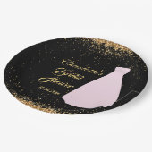 Assiettes En Carton Fête des mariées de Parties scintillant moderne Bl (Angle)