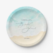 Assiettes En Carton Fête des mariées de plage (Devant)