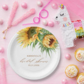 Assiettes En Carton Fête des mariées de tournesol rustique élégant Fav (Fête)