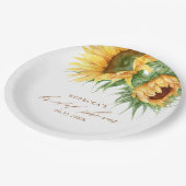 Assiettes En Carton Fête des mariées de tournesol rustique élégant Fav (Angle)