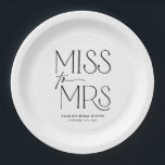 Assiettes En Carton Fête des mariées de typographie moderne<br><div class="desc">Levez votre douche nuptiale avec ces élégantes plaques de papier typographie moderne. Dotés de polices élégantes,  ces plaques en papier sont parfaites pour ajouter une touche de sophistication à toute célébration. Impressionnez vos invités avec un design propre et contemporain. Objets correspondants dans notre magasin Cava Party Design.</div>