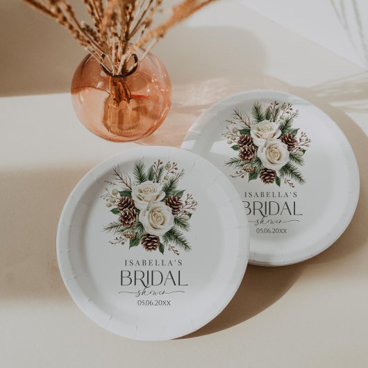 Assiettes En Carton Fête des mariées d'hiver