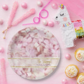 Assiettes En Carton Fête des mariées Doucement été rose Hydrangea Part (Fête)