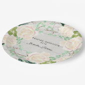 Assiettes En Carton Fête des mariées en bois rustique Rose de pêche à (Angle)