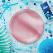 Assiettes En Carton Fête des mariées en cuir rose Faux (Fête)