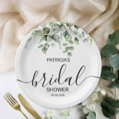 Assiettes En Carton Fête des mariées Eucalyptus verdoyante