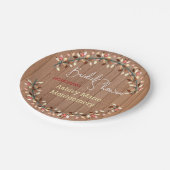 Assiettes En Carton Fête des mariées Feuille Rustic Wood Fall Wreath (Angle)