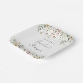 Assiettes En Carton Fête des mariées Fleur sauvage d'été (Angulaire)