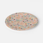 Assiettes En Carton Fête des mariées florale (Angle)