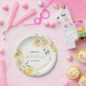 Assiettes En Carton Fête des mariées florale citron Eucalyptus (Fête)