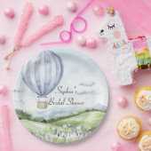 Assiettes En Carton Fête des mariées florale de lavande (Fête)