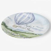 Assiettes En Carton Fête des mariées florale de lavande (Angle)