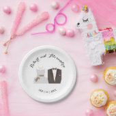 Assiettes En Carton Fête des mariées Mariée & Salle Mariage Réception  (Fête)