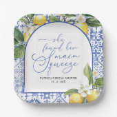 Assiettes En Carton Fête des mariées méditerranéenne de Squeeze (Recto)