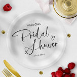 Assiettes En Carton Fête des mariées minimaliste élégante<br><div class="desc">Une belle et simple plaque en papier personnalisée pour une douche nuptiale. Son design calligraphique élégant et élégant impressionne vos invités. Vous pouvez le customiser à n'importe quelle couleur de votre choix. Si vous avez besoin d'une personnalisation,  comme changer de couleur,  veuillez me contacter avant d'acheter.</div>