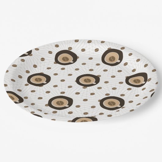 Assiettes En Carton Fête des mariées moderne Coffee Bar Beans (Angle)