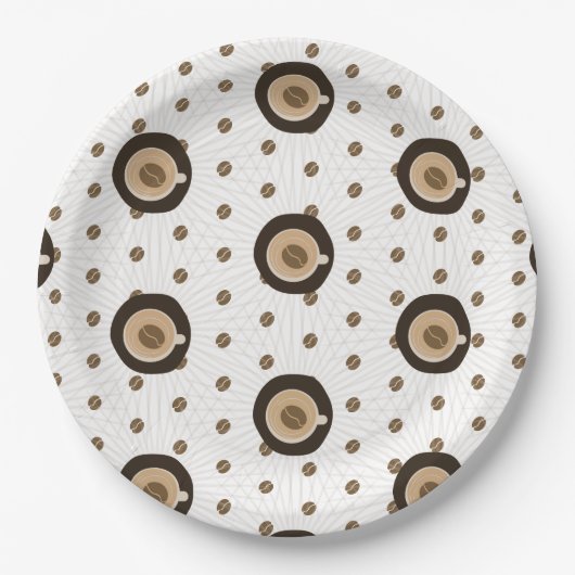 Assiettes En Carton Fête des mariées moderne Coffee Bar Beans (Devant)