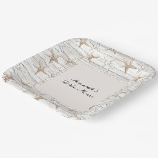 Assiettes En Carton Fête des mariées Ocean Coast View (Angulaire)