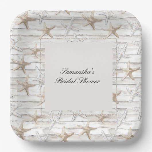 Assiettes En Carton Fête des mariées Ocean Coast View (Recto)