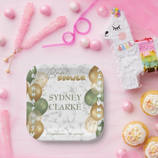 Assiettes En Carton Fête des mariées. Pajama (Fête)