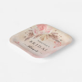 Assiettes En Carton Fête des mariées pampas herbe papillons fleuris ro (Angulaire)