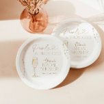 Assiettes En Carton Fête des mariées Pearls & Prosecco, Brunch nuptial<br><div class="desc">Ces plaquettes de papier Fête des mariées Pearls & Prosecco sont décorées de perles d'aquarelle peintes à la main et de flûtes de champagne et sont une façon parfaite de mettre en valeur votre table de cocktail, de nourriture ou de dessert de brunch nuptiale ! Modifiez facilement la plupart du...</div>