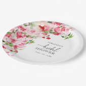 Assiettes En Carton Fête des mariées rose (Angle)