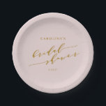 Assiettes En Carton Fête des mariées rose élégante minimaliste personn<br><div class="desc">Améliorez votre expérience de salle à manger de douche nuptiale avec ces Plaques de papier à Fête des mariées rose Elégant minimaliste Personnalisé. Dotés d'un arrière - plan rose doux et d'une typographie moderne et élégante, ces assiettes allient fonctionnalité et style. Parfaits pour ajouter un look chic et cohésif à...</div>