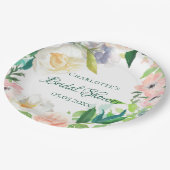 Assiettes En Carton Fête des mariées rose flou blanc (Angle)