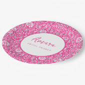 ASSIETTES EN CARTON FÊTE DES MARIÉES TALAVERA ROSE (Angle)