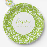 ASSIETTES EN CARTON FÊTE DES MARIÉES TALAVERA VERT<br><div class="desc">Belles fleurs de Talavera mexicaines vertes</div>
