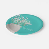 Assiettes En Carton Fête des mariées turquoise Mason Jar & Babys Respi (Angle)