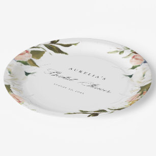 Assiettes En Carton Fête des mariées végétale vintage