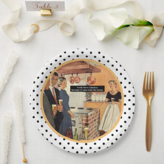 Assiettes En Carton Fête des mariées vintage Cuisine Cocktails Drôle