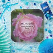 Assiettes En Carton Fête des mères Roses roses Dew Dégustation Florale (Fête)