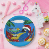 ASSIETTES EN CARTON FÊTE DES PARROTS (Fête)