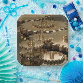 Assiettes En Carton Fête des pères à l’engrenage (Fête)