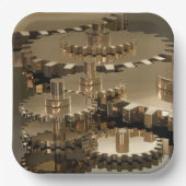 Assiettes En Carton Fête des pères à l’engrenage (Recto)